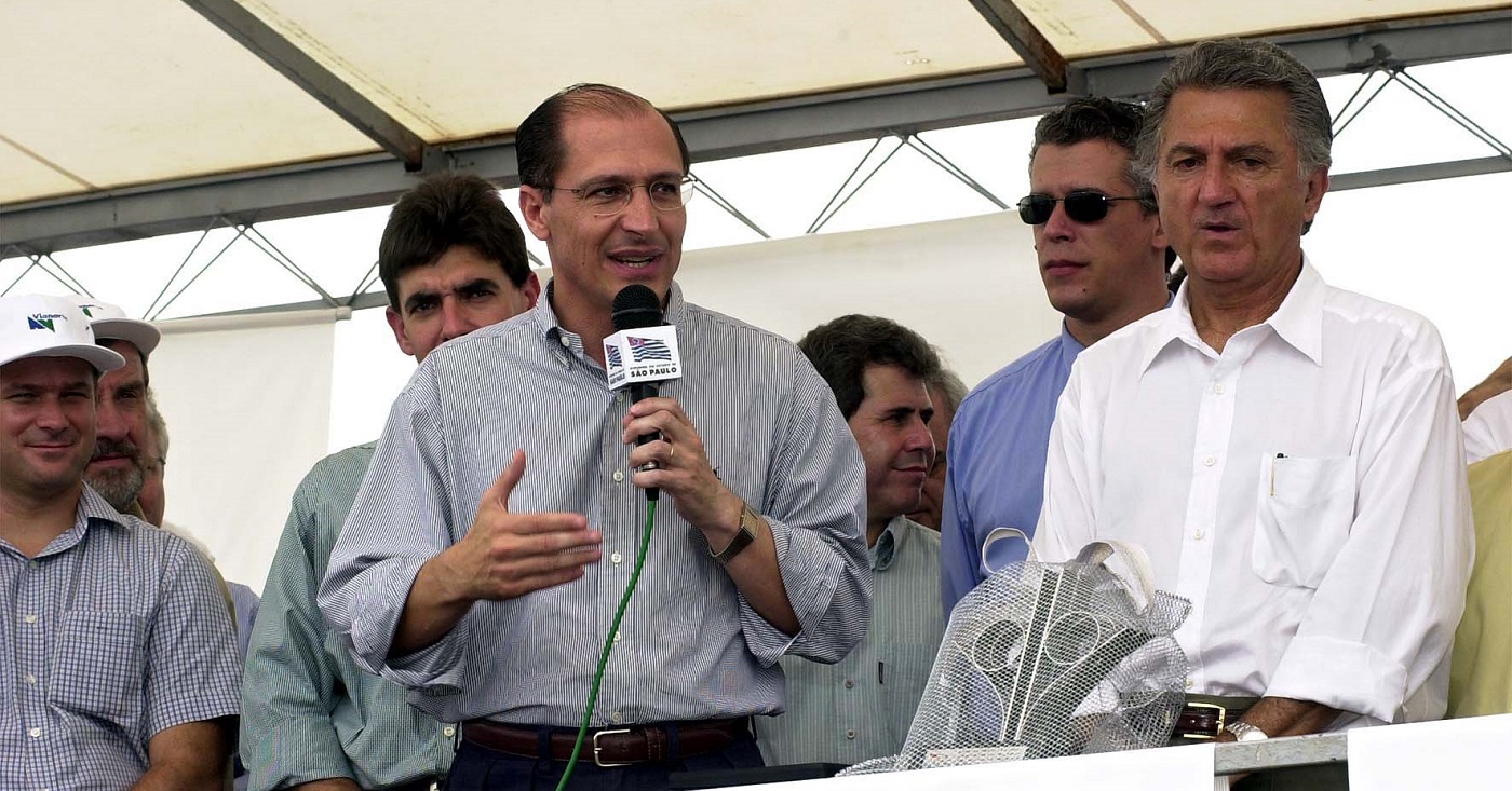 O vice-governador Geraldo Alckmin em 2000: urna eletrônica prejudicou Francisco Rossi, cujo eleitorado desconhecia seu número. Foto: Governo do Estado de São Paulo