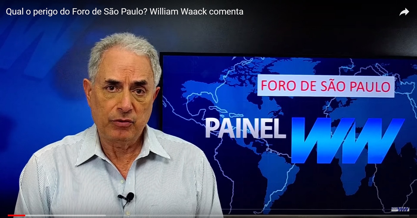 William Waack: ideias do Foro de São Paulo são perigosas, mas o Foro em si não. Imagem: Reprodução/YouTube