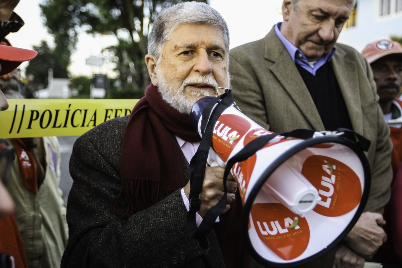 Celso Amorim: ativando contatos do PT nas elites estrangeiras para fabricar "liminar da ONU". Foto: Joka Madruga/Agência PT