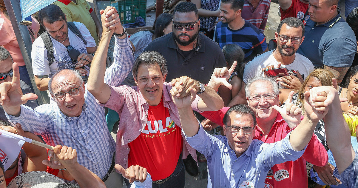 Até o início de setembro, as simulações de segundo turno mostravam Bolsonaro como a melhor chance de o PT voltar à Presidência. Foto: Ricardo Stuckert