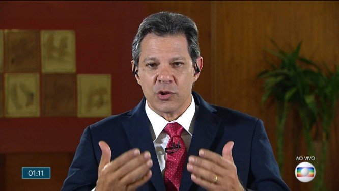 Haddad ao vivo no 'JN': enganando quem? Foto: Reprodução/TV Globo