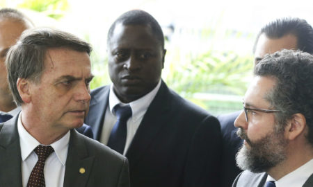 Jair Bolsonaro e Ernesto Araújo. Foto: Valter Campanato / Agência Brasil