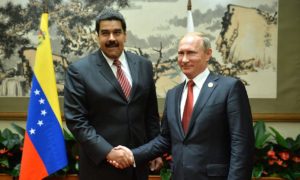 Nicolás Maduro com Putin: Venezuela não queria liderança do Brasil. Foto: Kremlin.ru