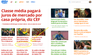 'A Agência' na globo.com: noticiar é preciso. Imagem: Reprodução/globo.com