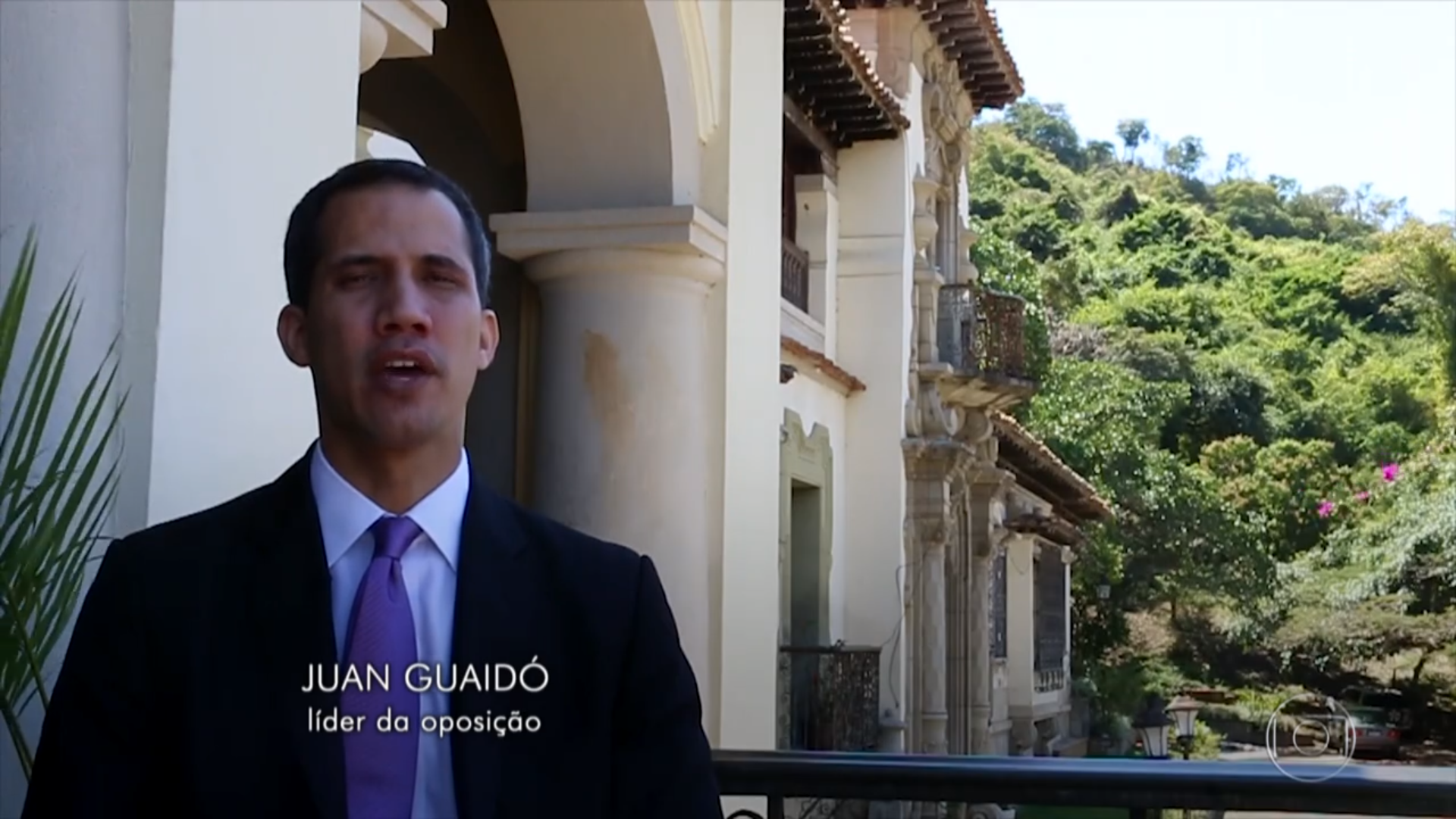 O presidente Juan Guaidó no 'Fantástico': estudando o Plano Real. Foto: Reprodução/TV Globo