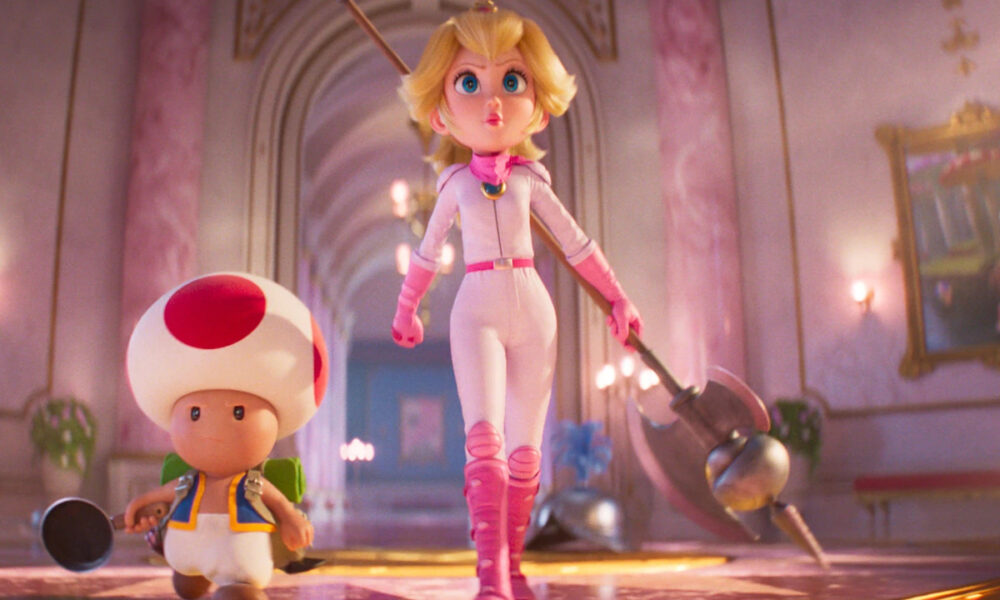 Toad e Peach em 'Super Mario Bros.: O Filme' (2023)
