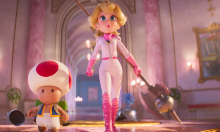 Toad e Peach em 'Super Mario Bros.: O Filme' (2023)